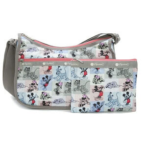 Lesportsac X Disney Mickey Friends Classic Hobo Crossbody Shoulder Tote Bag NWT